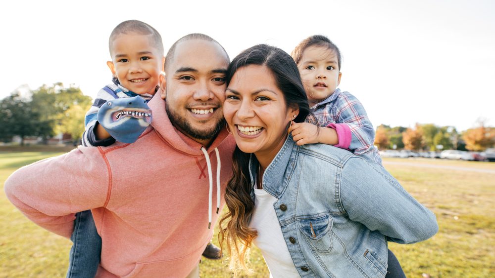A family at home together